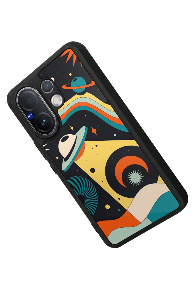 Vivo V60 Uyumlu Uzay Tasarımlı Glossy Premium Kılıf