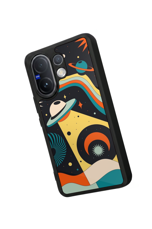 Vivo V60 Uyumlu Uzay Tasarımlı Glossy Premium Kılıf