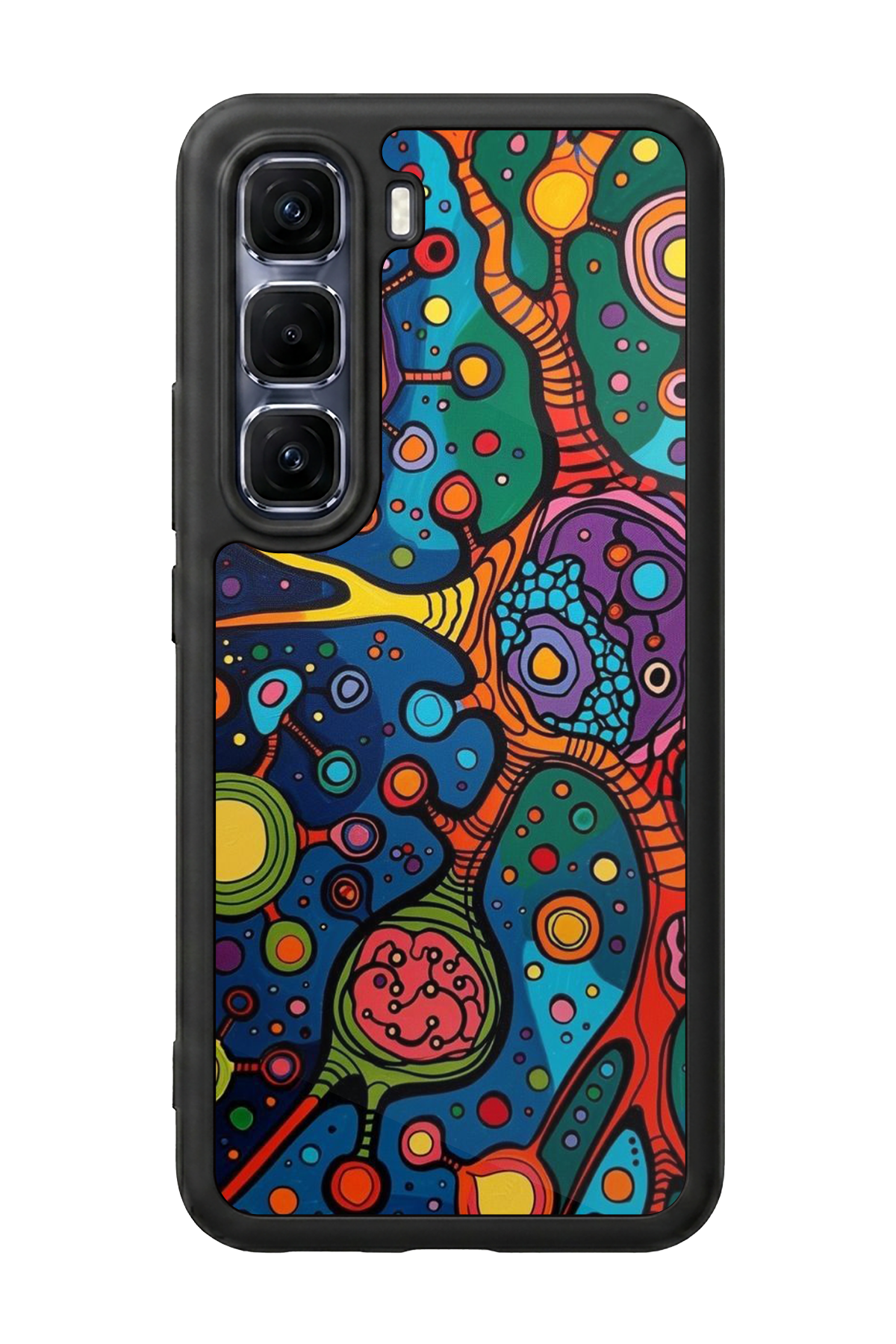 Infinix Hot 60 Pro Plus Uyumlu Abstract Tasarımlı Glossy Premium Kılıf