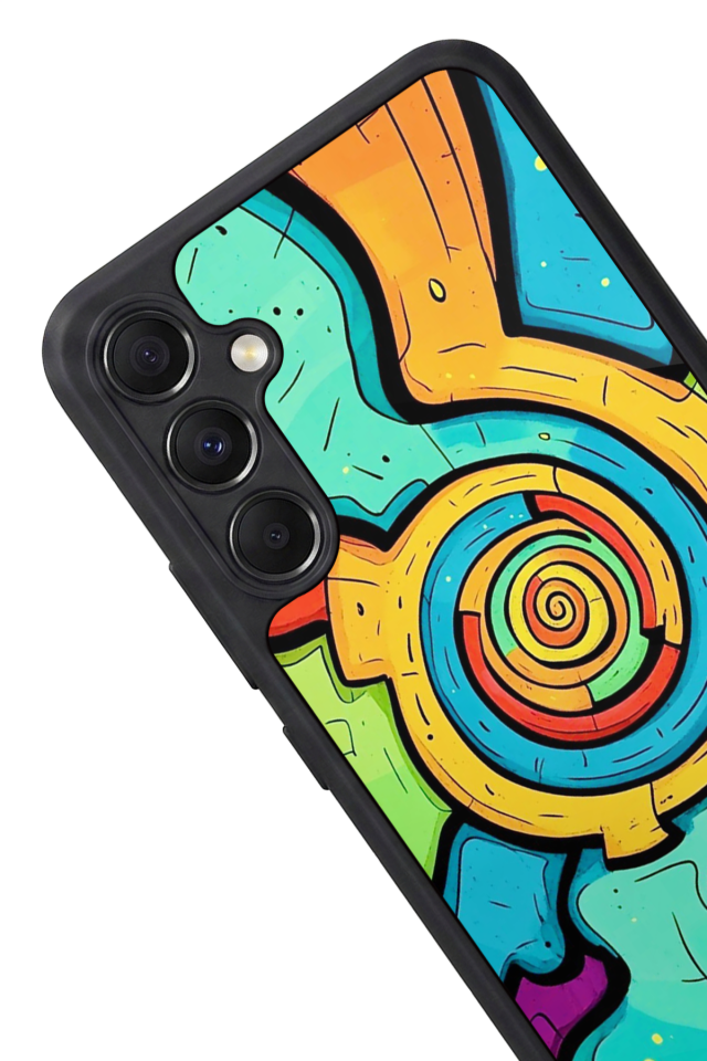 Samsung Galaxy A34 Uyumlu Abstract Tasarımlı Glossy Premium Kılıf