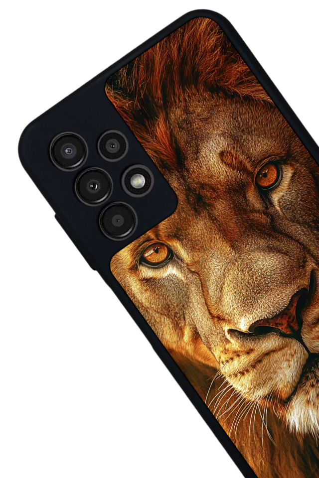 Samsung Galaxy A13 Uyumlu Aslan Tasarımlı Glossy Premium Kılıf
