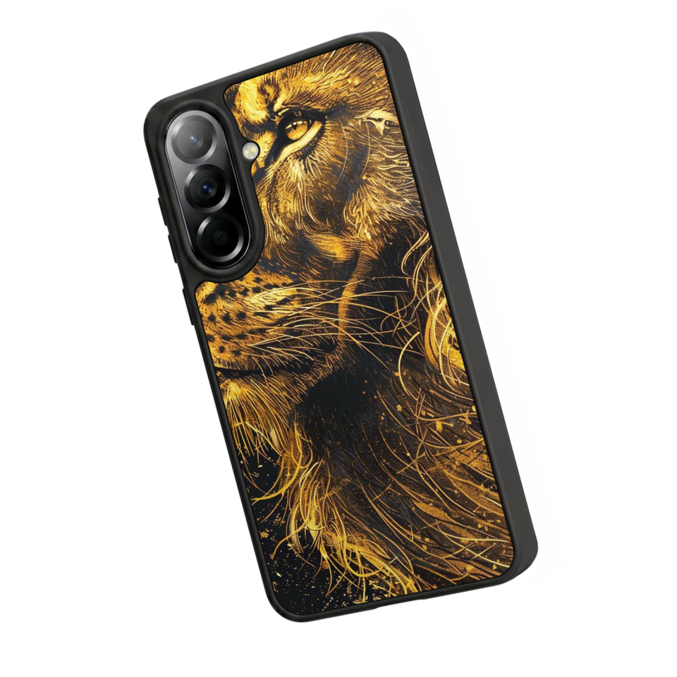 Samsung Galaxy A37 Uyumlu Aslan Tasarımlı Glossy Premium Kılıf