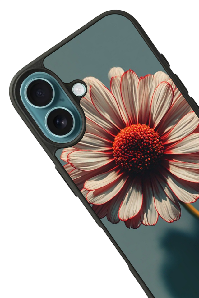 iPhone 16 Uyumlu Cicek Tasarımlı Glossy Premium Kılıf