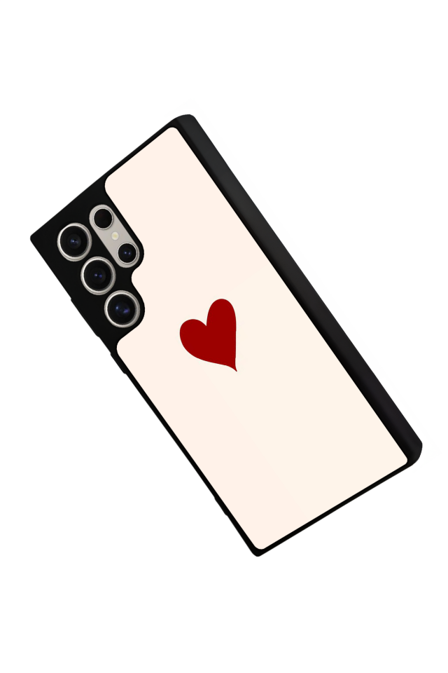 Samsung Galaxy S22 Ultra Uyumlu Kalp Love Tasarımlı Glossy Premium Kılıf