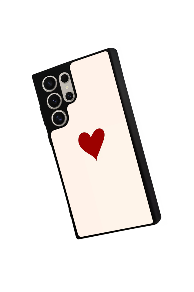 Samsung Galaxy S22 Ultra Uyumlu Kalp Love Tasarımlı Glossy Premium Kılıf