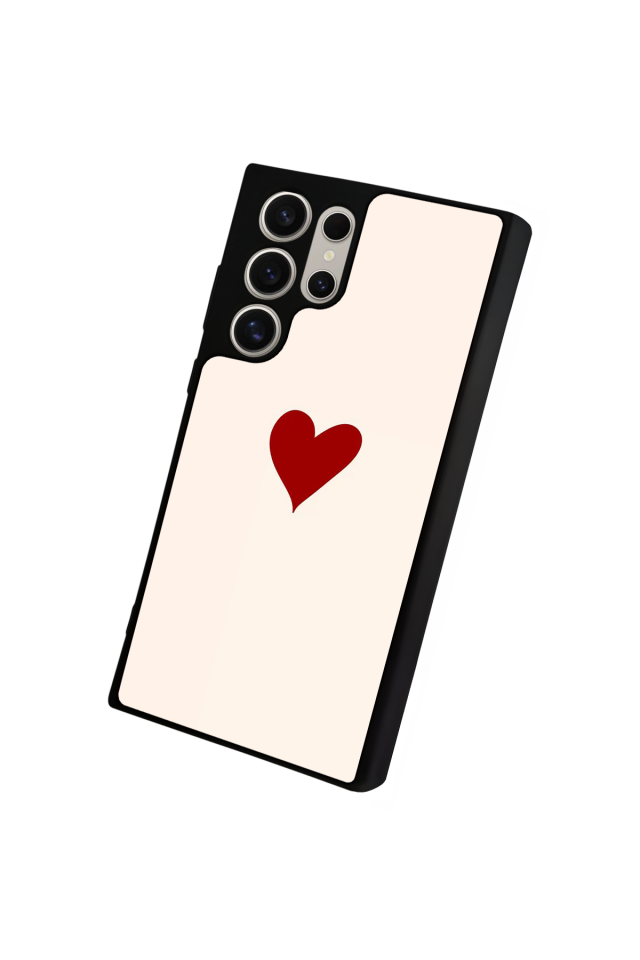 Samsung Galaxy S22 Ultra Uyumlu Kalp Love Tasarımlı Glossy Premium Kılıf