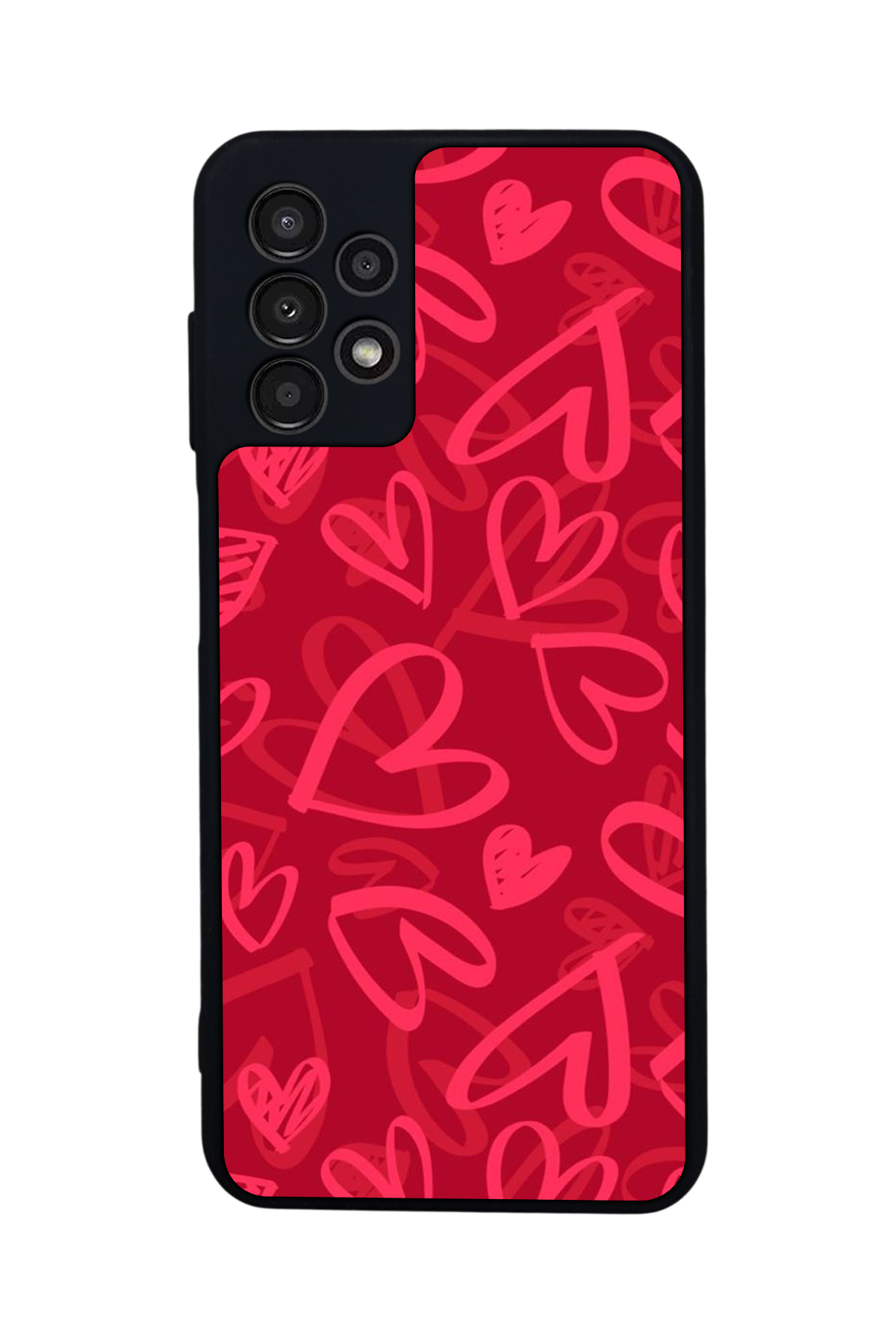 Samsung Galaxy A23 Uyumlu Kalp Love Tasarımlı Glossy Premium Kılıf