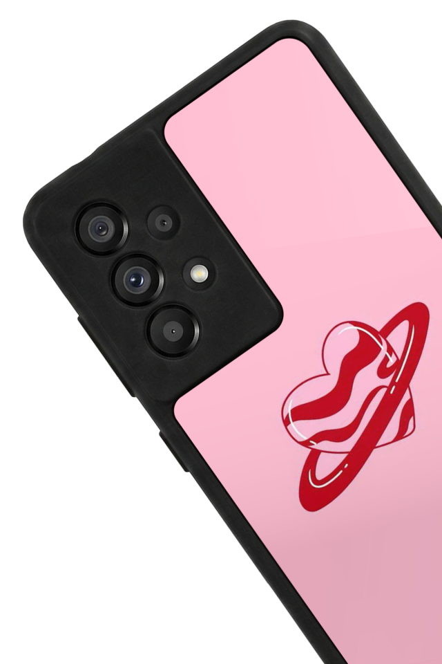 Samsung Galaxy A73 Uyumlu Kalp Love Tasarımlı Glossy Premium Kılıf