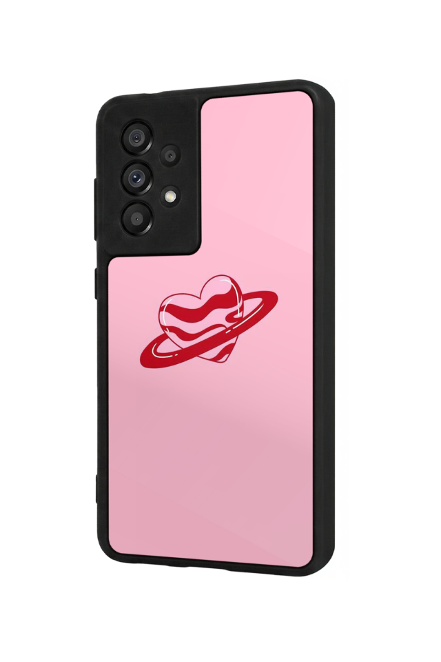 Samsung Galaxy A73 Uyumlu Kalp Love Tasarımlı Glossy Premium Kılıf