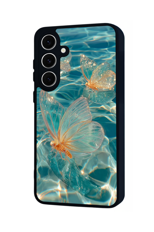 Samsung Galaxy S24 FE Uyumlu Kelebek Tasarımlı Glossy Premium Kılıf