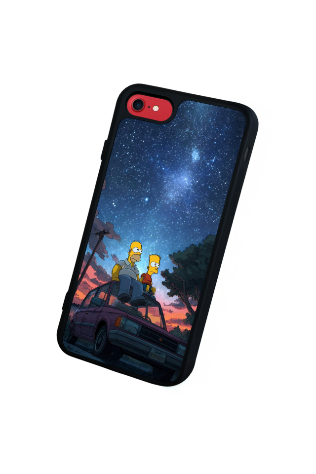 iPhone 7 Uyumlu The Simpsons Tasarımlı Glossy Premium Kılıf