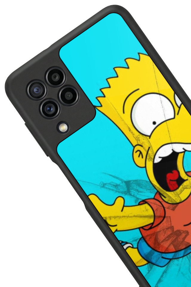 Samsung Galaxy M32 Uyumlu The Simpsons Tasarımlı Glossy Premium Kılıf