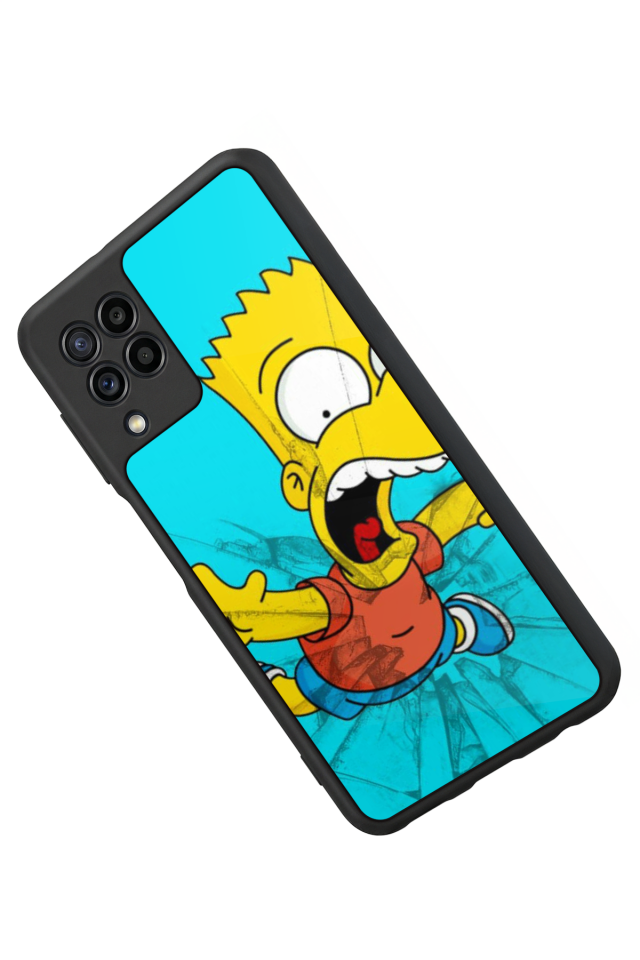 Samsung Galaxy M32 Uyumlu The Simpsons Tasarımlı Glossy Premium Kılıf