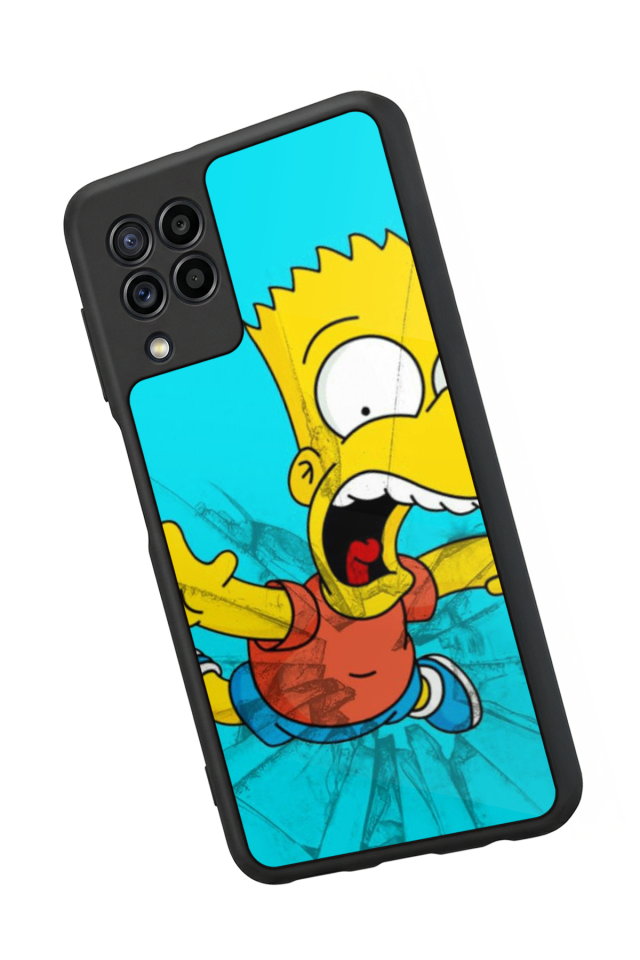 Samsung Galaxy M32 Uyumlu The Simpsons Tasarımlı Glossy Premium Kılıf