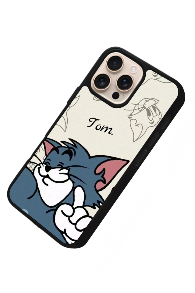 iPhone 14 Pro Max Uyumlu Tom And Jerry Tasarımlı Glossy Premium Kılıf