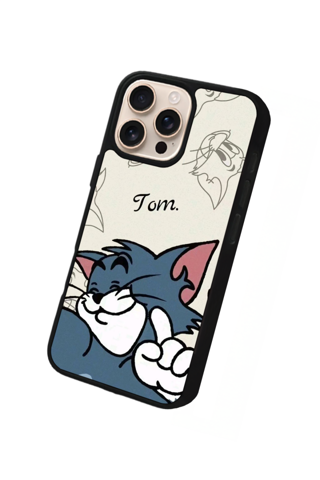 iPhone 14 Pro Max Uyumlu Tom And Jerry Tasarımlı Glossy Premium Kılıf