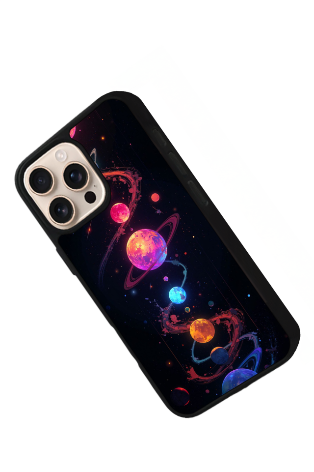 iPhone 16 Pro Max Uyumlu Uzay Tasarımlı Glossy Premium Kılıf