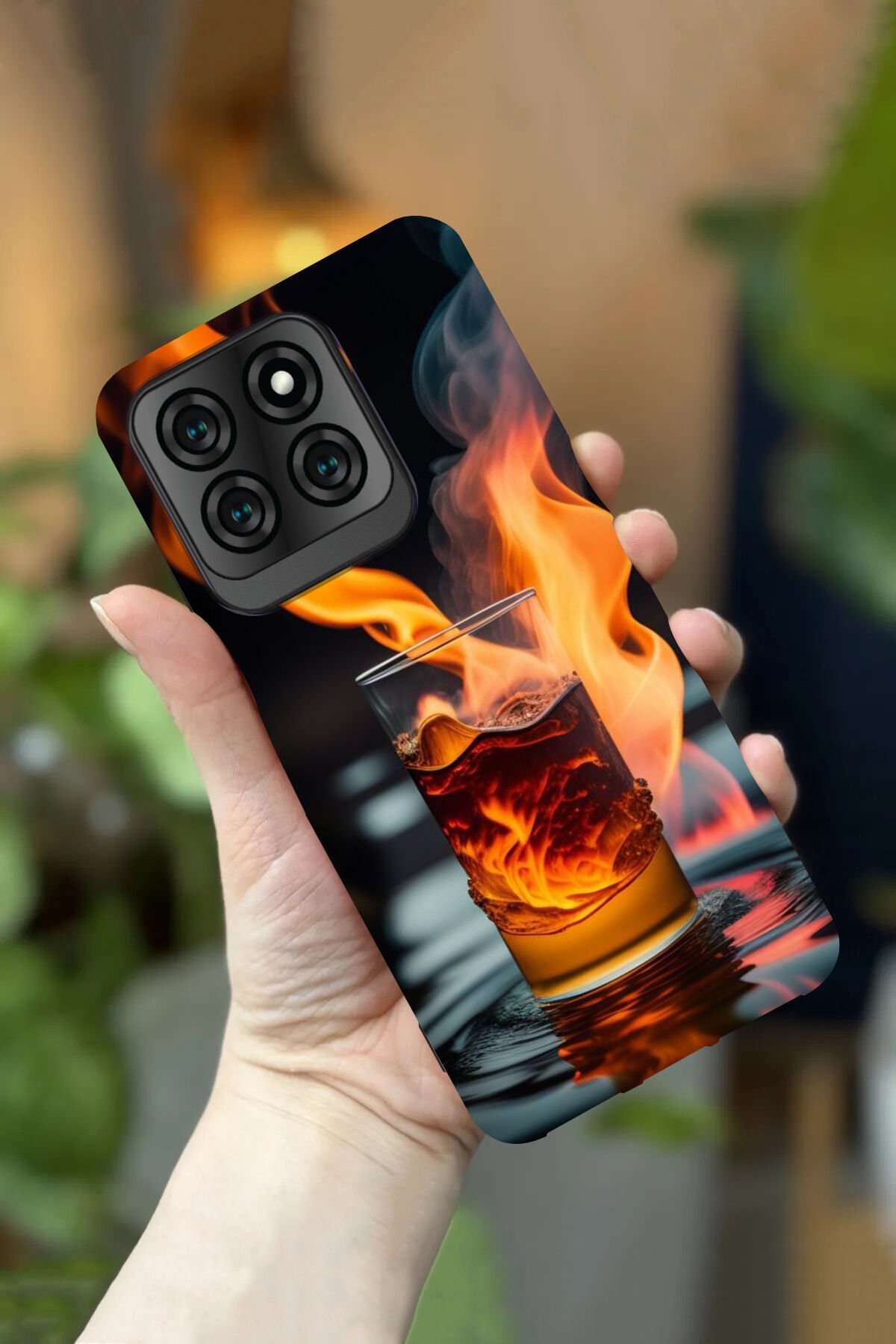 Reeder S71 Uyumlu Kamera Korumalı Alkol Şişesi Desenli HD Baskılı Silikon Kılıf