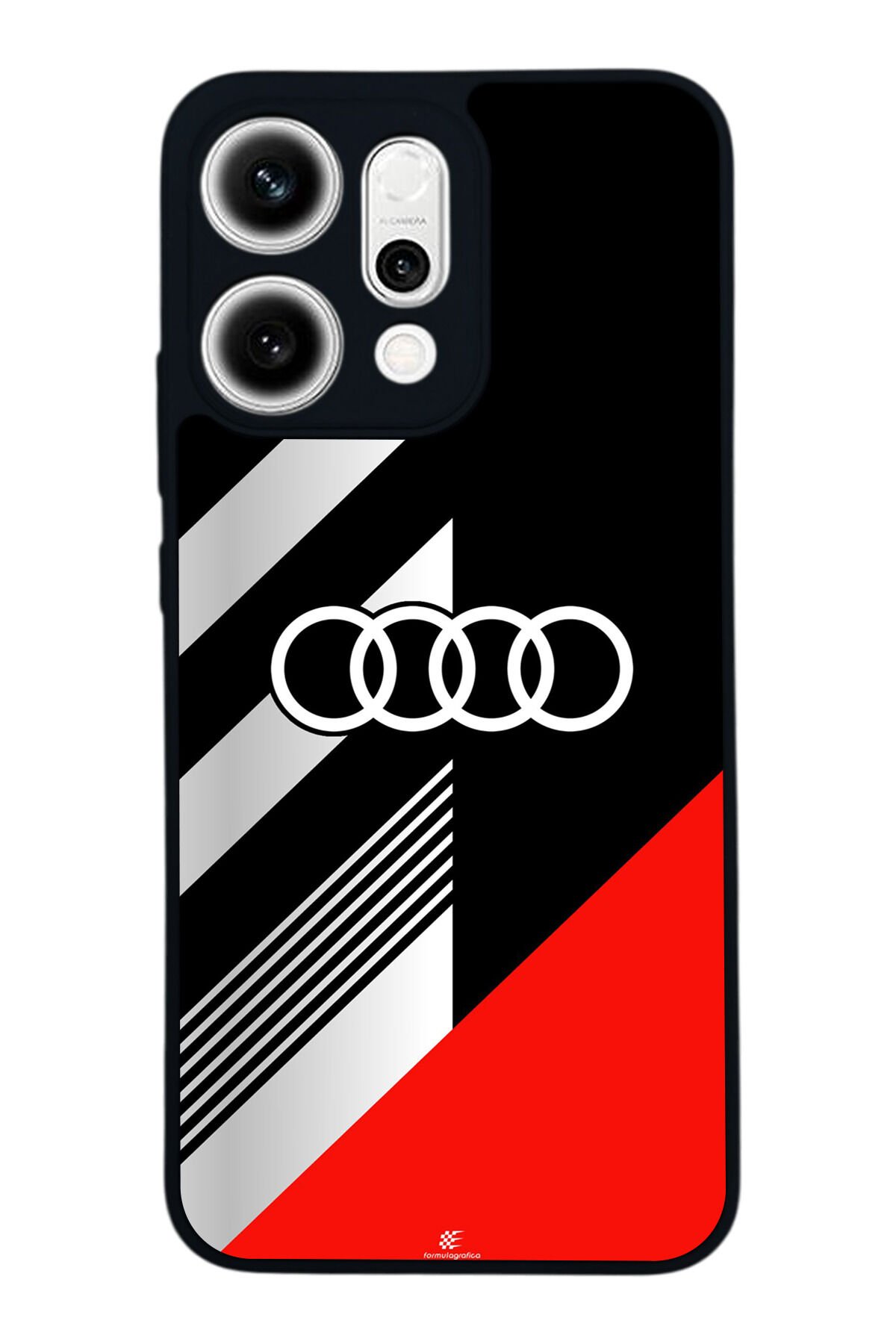 Oppo Reno 14 Uyumlu Audi Tasarımlı Glossy Premium Kılıf