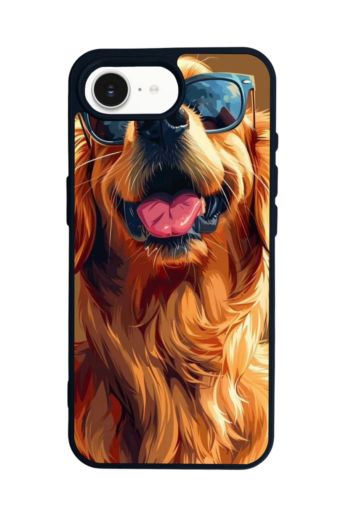 iPhone 16E Uyumlu Golden Kopek Tasarımlı Glossy Premium Kılıf