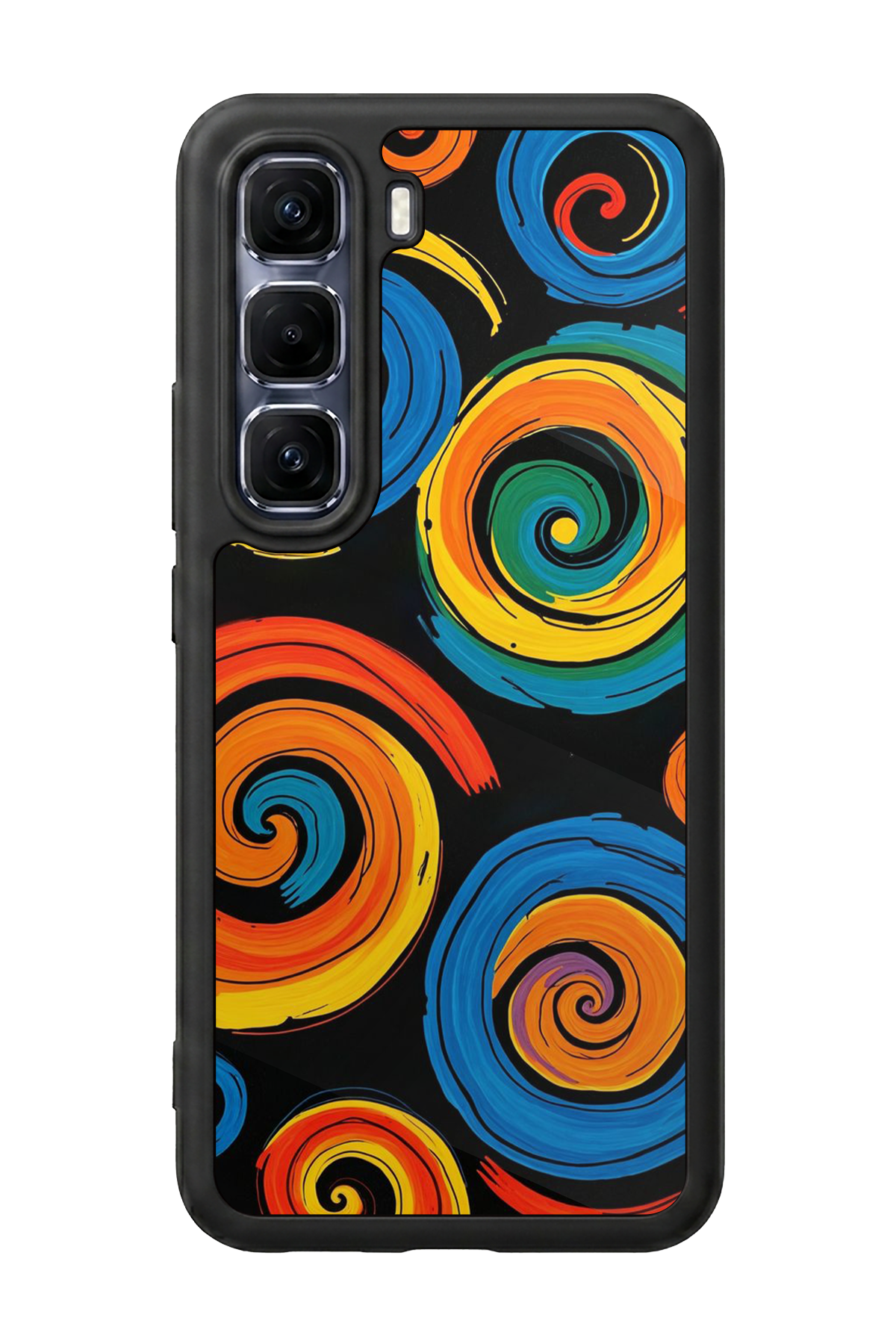Infinix Hot 60 Pro Plus Uyumlu Abstract Tasarımlı Glossy Premium Kılıf