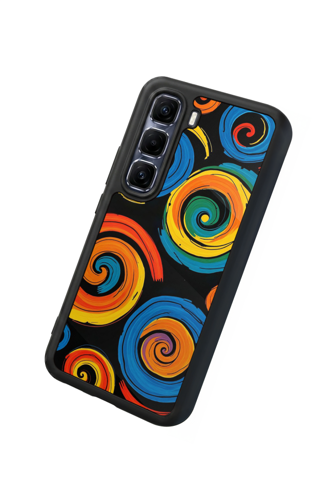 Infinix Hot 60 Pro Plus Uyumlu Abstract Tasarımlı Glossy Premium Kılıf