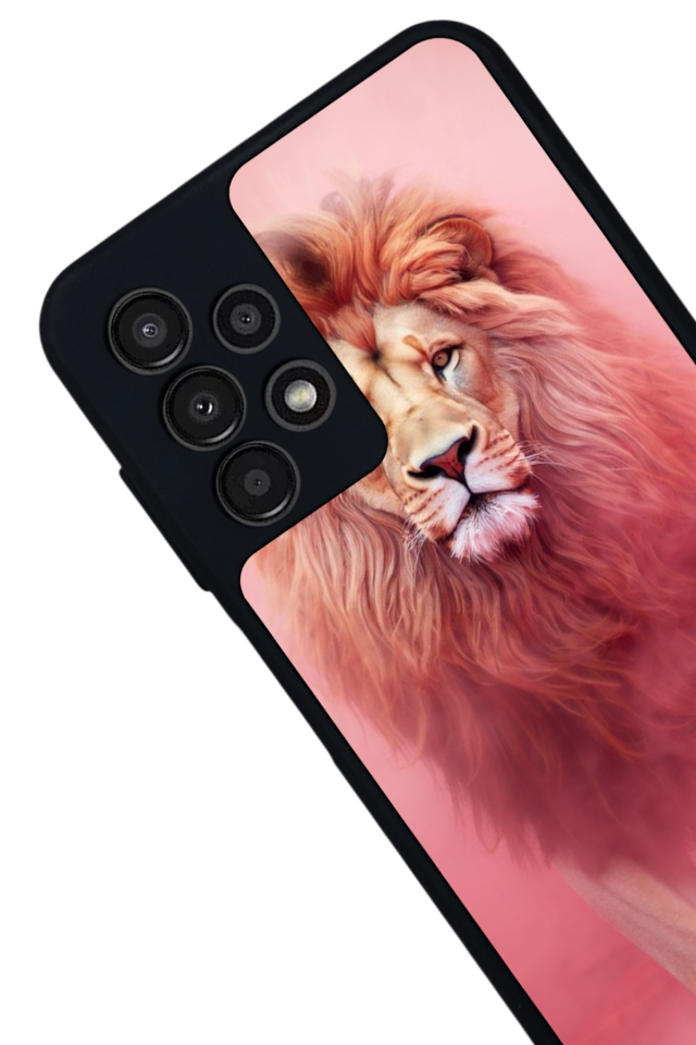 Samsung Galaxy A13 Uyumlu Aslan Tasarımlı Glossy Premium Kılıf