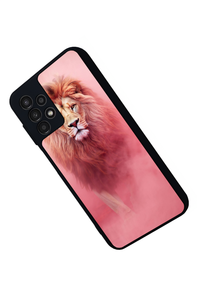Samsung Galaxy A13 Uyumlu Aslan Tasarımlı Glossy Premium Kılıf