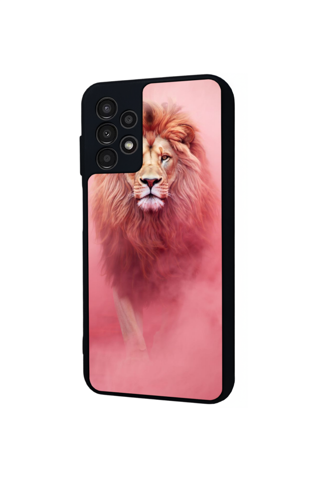 Samsung Galaxy A13 Uyumlu Aslan Tasarımlı Glossy Premium Kılıf