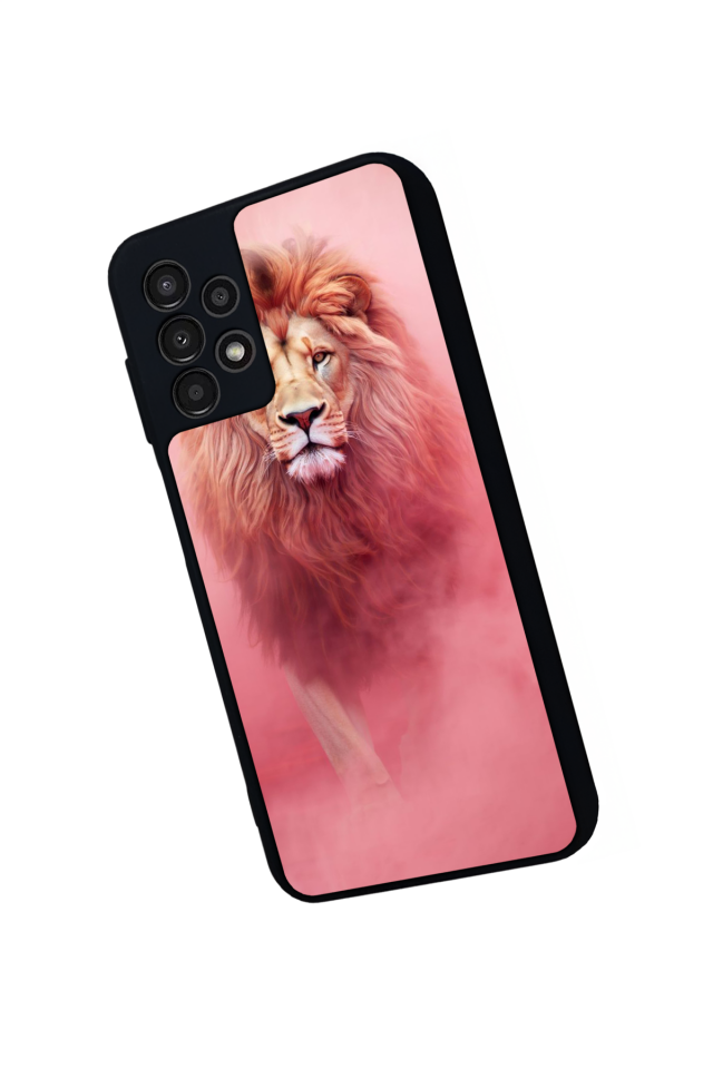 Samsung Galaxy A13 Uyumlu Aslan Tasarımlı Glossy Premium Kılıf