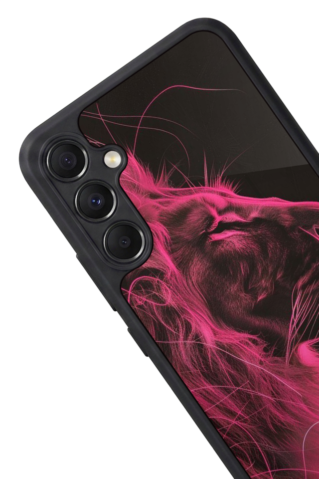 Samsung Galaxy M34 Uyumlu Aslan Tasarımlı Glossy Premium Kılıf