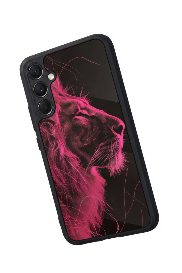 Samsung Galaxy M34 Uyumlu Aslan Tasarımlı Glossy Premium Kılıf