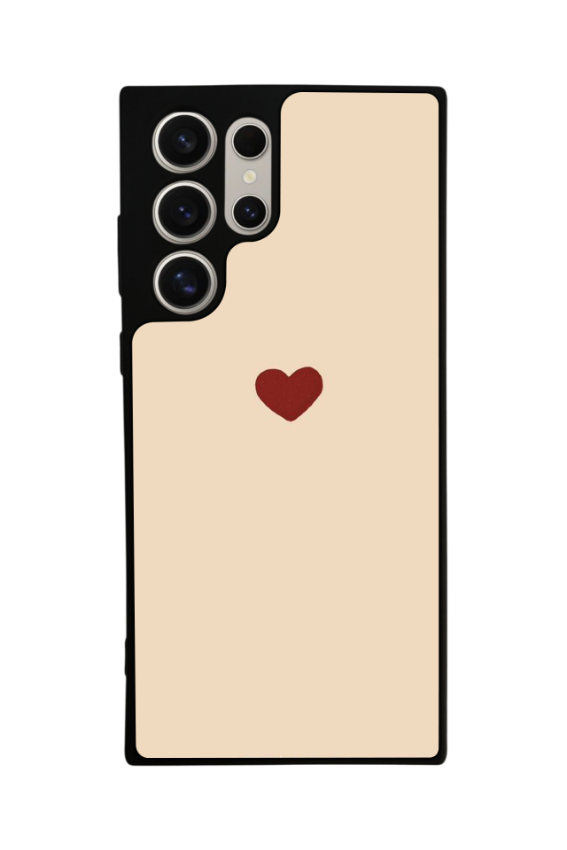 Samsung Galaxy S22 Ultra Uyumlu Kalp Love Tasarımlı Glossy Premium Kılıf