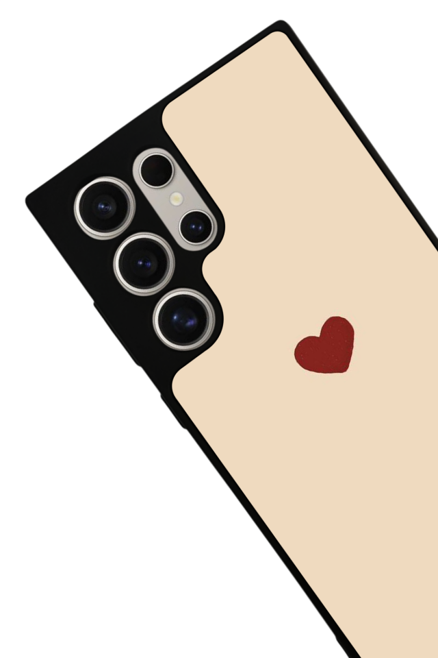 Samsung Galaxy S22 Ultra Uyumlu Kalp Love Tasarımlı Glossy Premium Kılıf