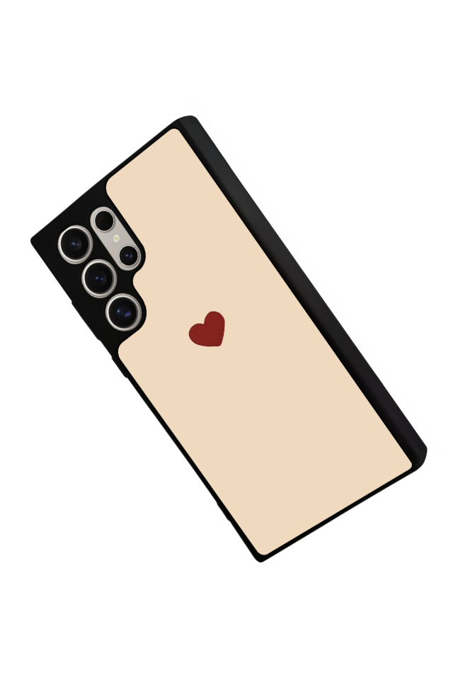 Samsung Galaxy S22 Ultra Uyumlu Kalp Love Tasarımlı Glossy Premium Kılıf