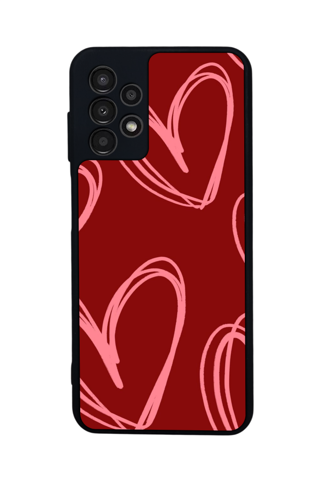 Samsung Galaxy A23 Uyumlu Kalp Love Tasarımlı Glossy Premium Kılıf