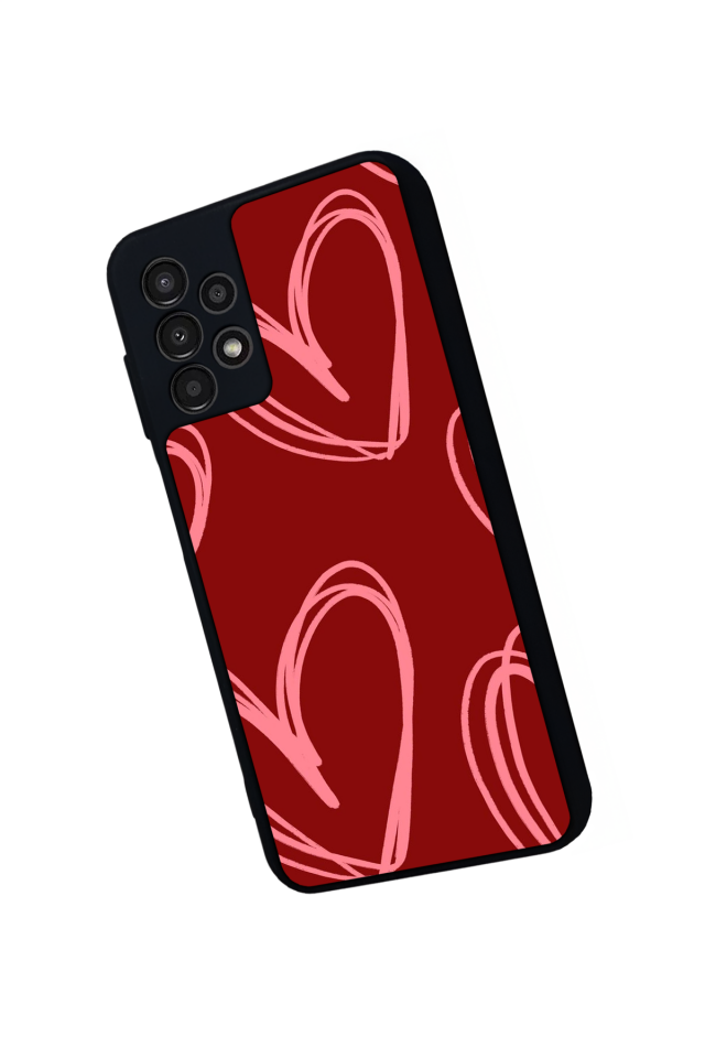 Samsung Galaxy A23 Uyumlu Kalp Love Tasarımlı Glossy Premium Kılıf