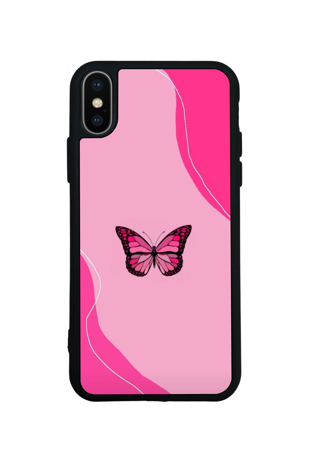 iPhone XS Max Uyumlu Kelebek Tasarımlı Glossy Premium Kılıf