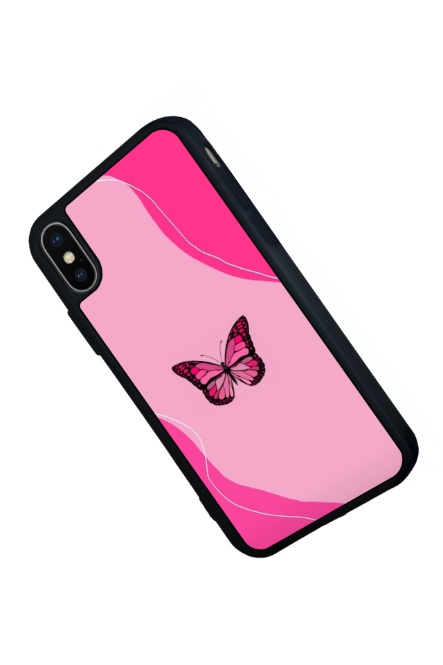 iPhone XS Max Uyumlu Kelebek Tasarımlı Glossy Premium Kılıf