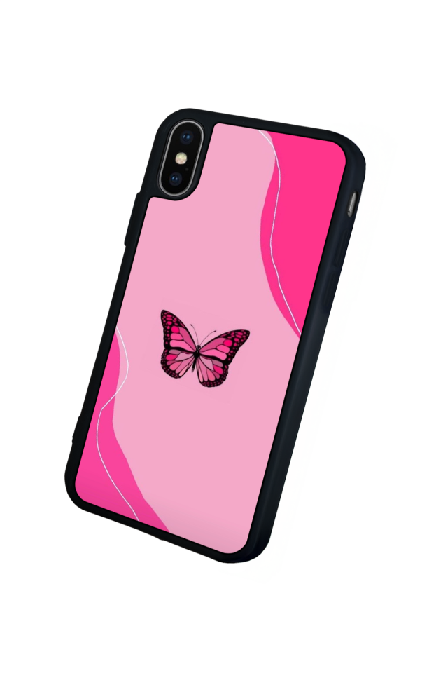 iPhone XS Max Uyumlu Kelebek Tasarımlı Glossy Premium Kılıf