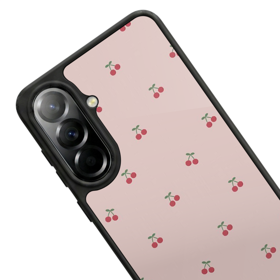 Samsung Galaxy A57 Uyumlu Kiraz Tasarımlı Glossy Premium Kılıf