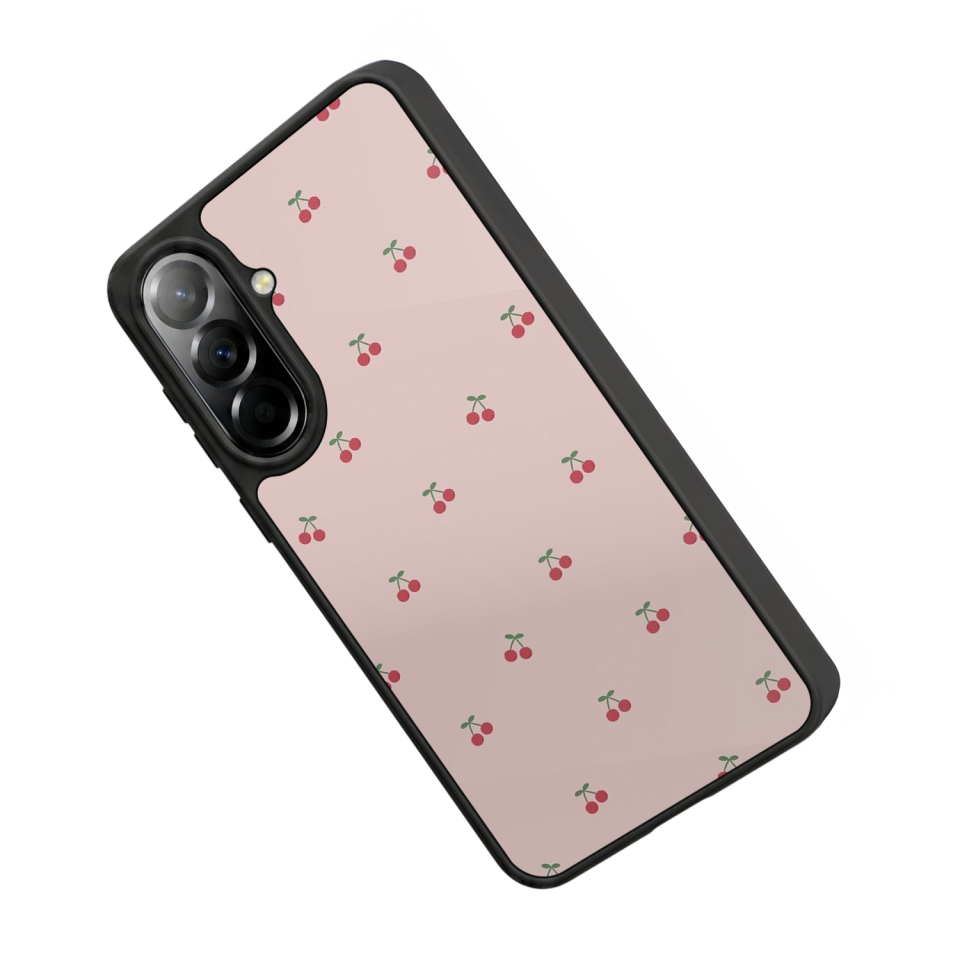 Samsung Galaxy A57 Uyumlu Kiraz Tasarımlı Glossy Premium Kılıf