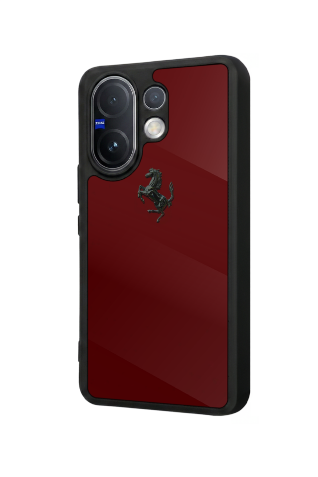 Vivo V60 Uyumlu Kirmizi Tasarımlı Glossy Premium Kılıf