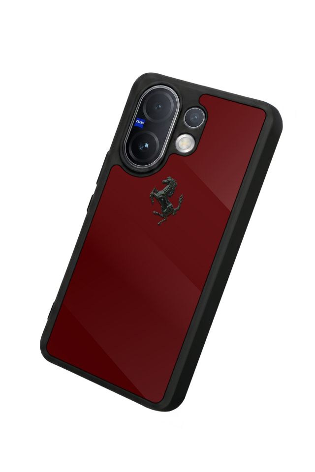 Vivo V60 Uyumlu Kirmizi Tasarımlı Glossy Premium Kılıf