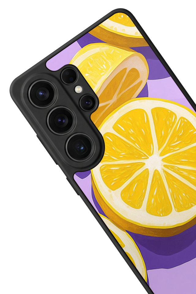 Samsung Galaxy S26 Ultra Uyumlu Limon Tasarımlı Glossy Premium Kılıf