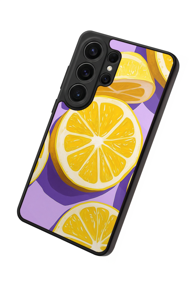 Samsung Galaxy S26 Ultra Uyumlu Limon Tasarımlı Glossy Premium Kılıf
