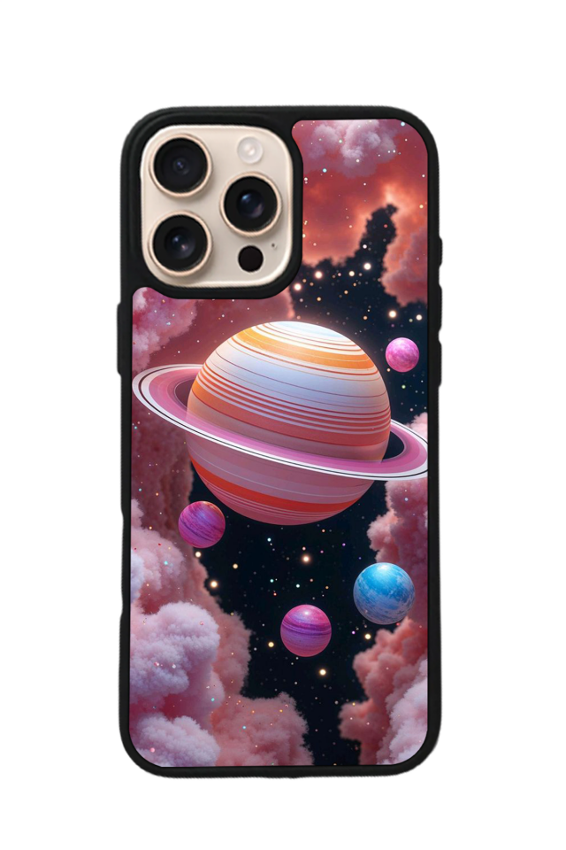 iPhone 16 Pro Max Uyumlu Uzay Tasarımlı Glossy Premium Kılıf