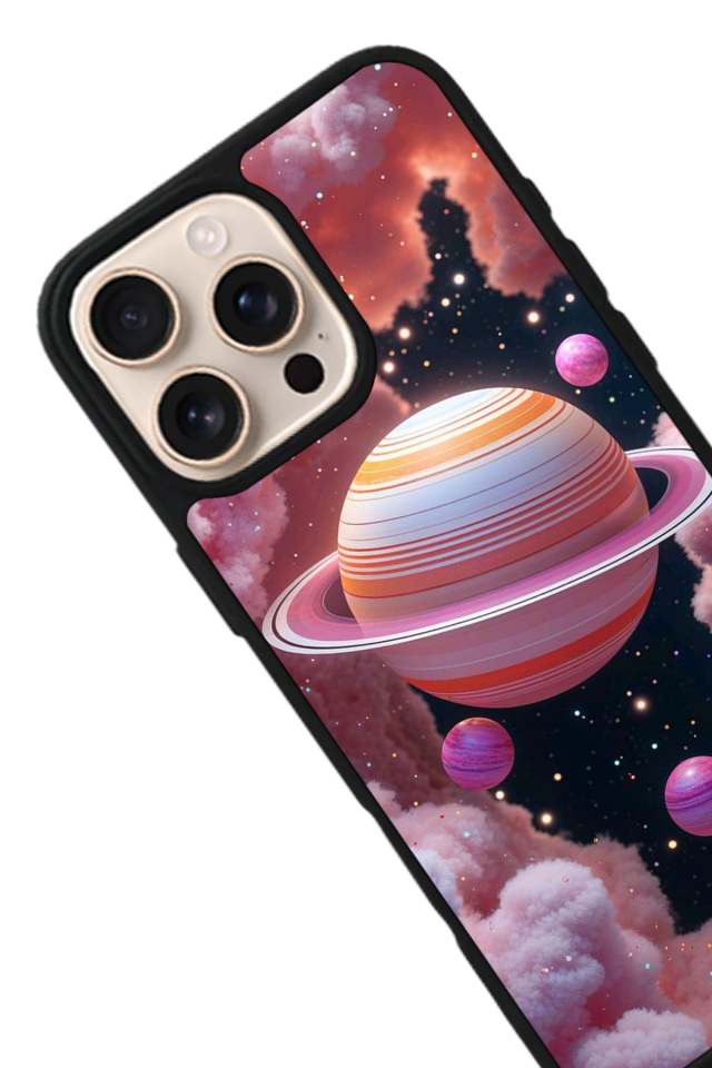 iPhone 16 Pro Max Uyumlu Uzay Tasarımlı Glossy Premium Kılıf