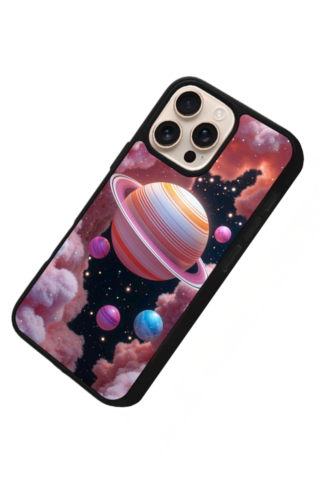 iPhone 16 Pro Max Uyumlu Uzay Tasarımlı Glossy Premium Kılıf