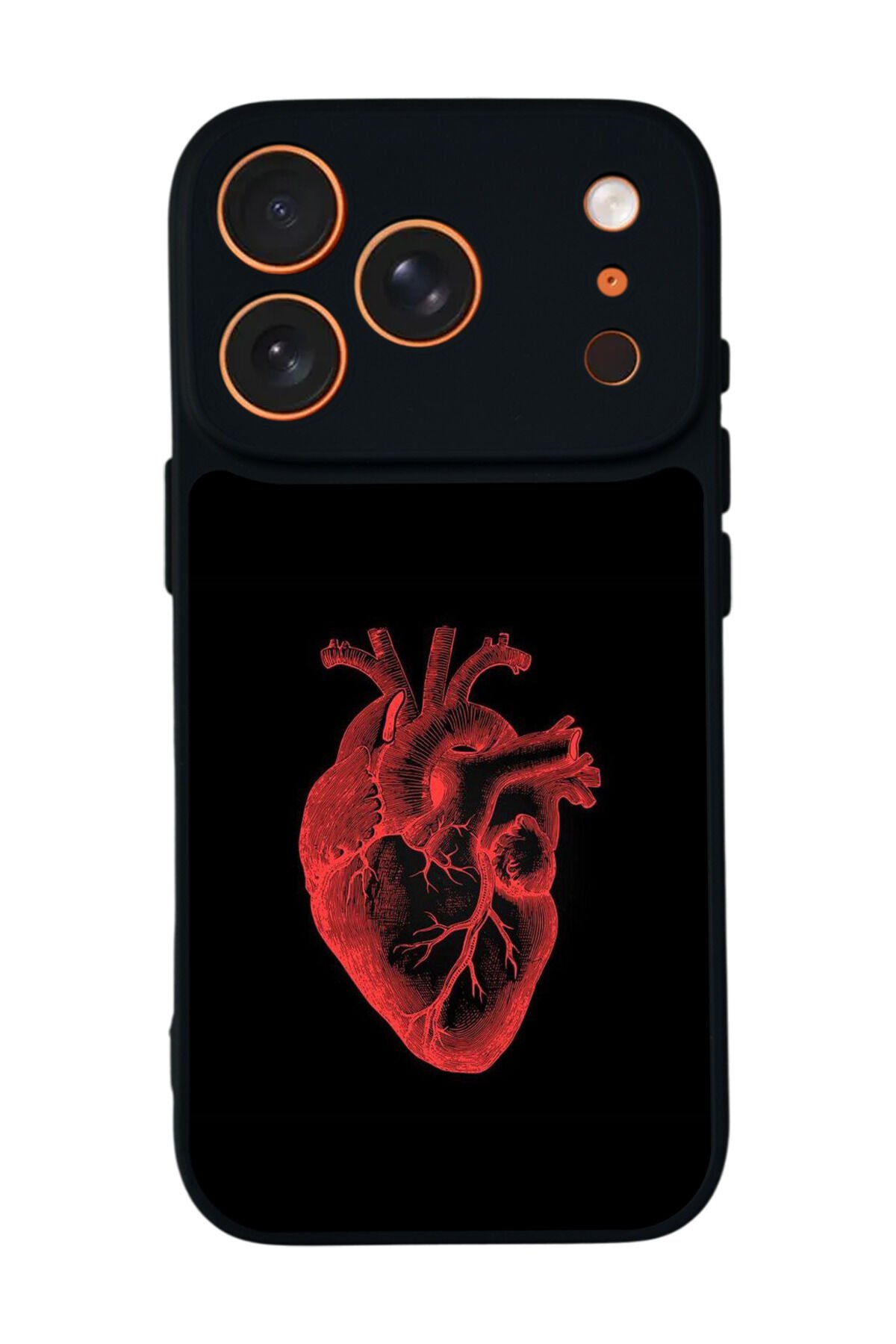 iPhone 17 Pro Uyumlu Kalp Love Tasarımlı Glossy Premium Kılıf